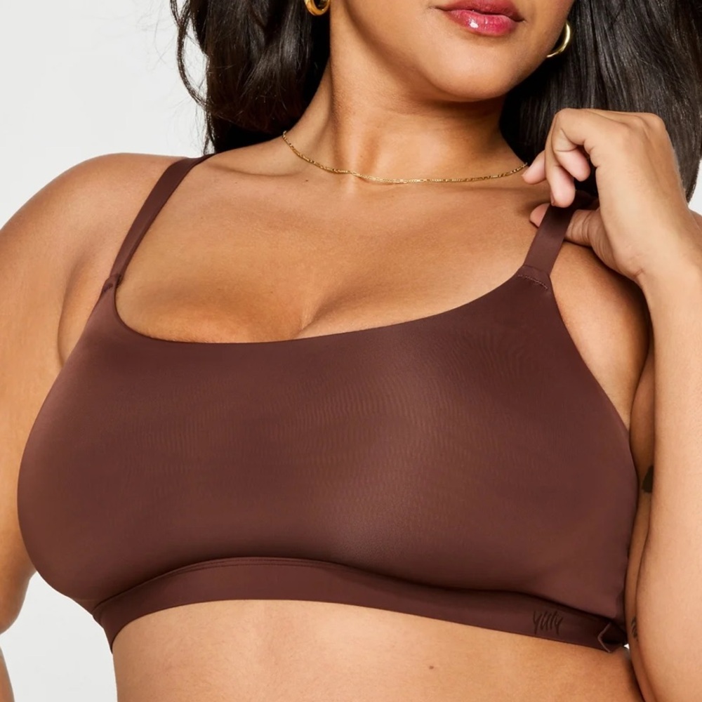 NEW Yitty Smoothed Reality Square Neck Bralette • 3X • Bossed Up Brown